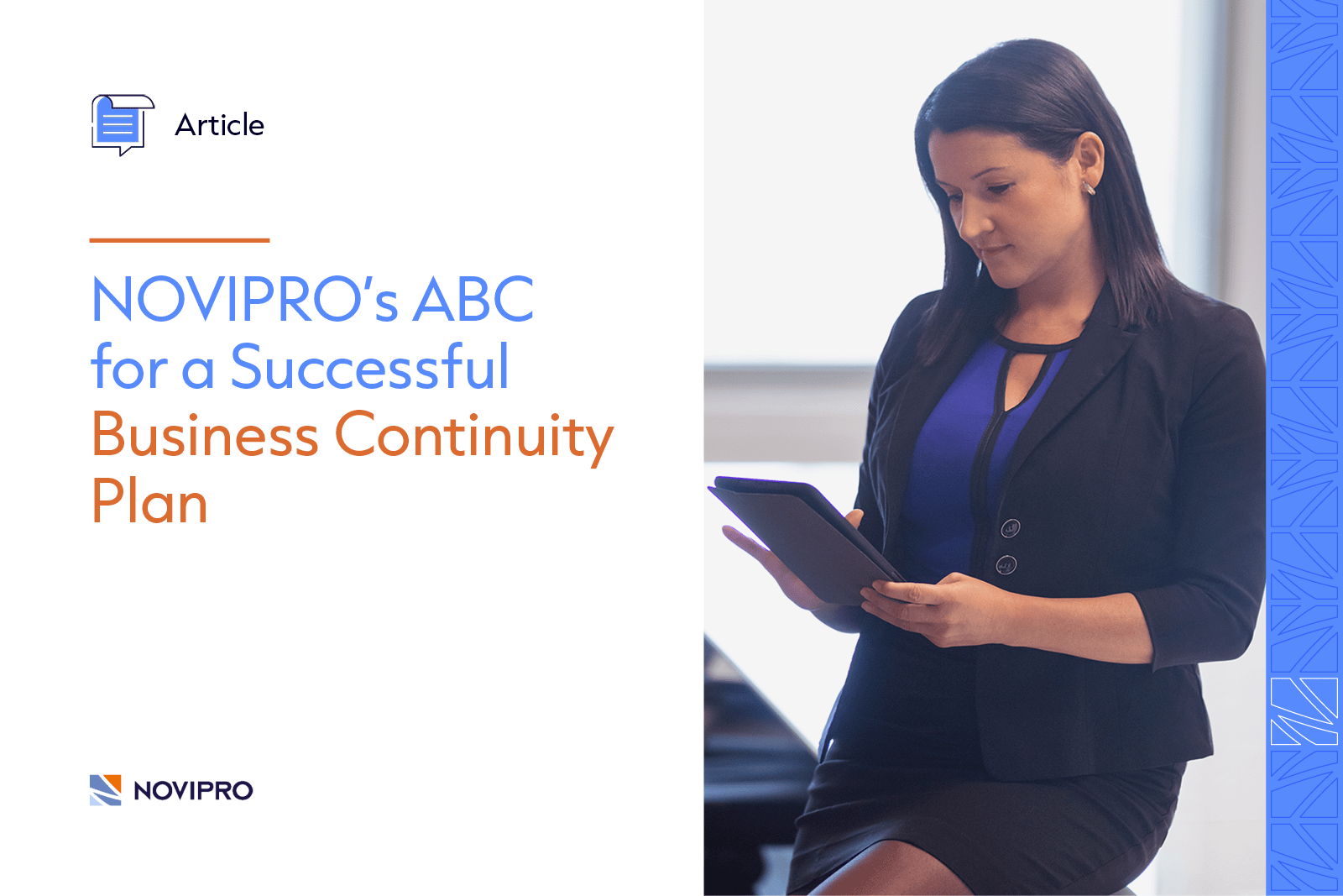 NOVIPRO's ABC for a Successful Business Continuity Plan